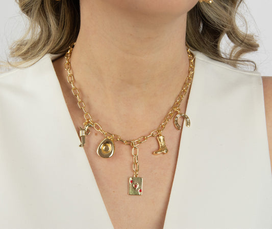 Collar Long Charm Bar