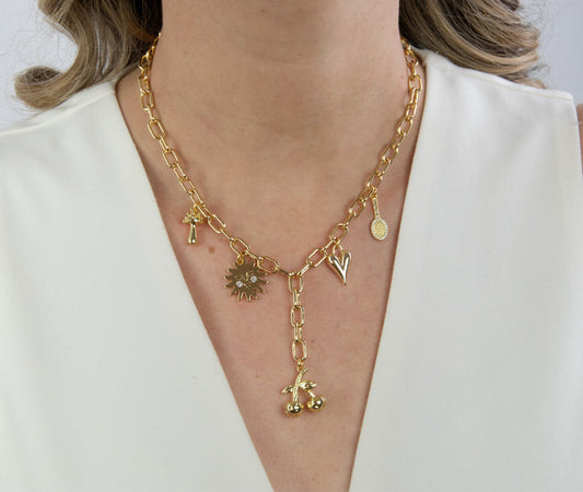 Collar Long Charm Bar