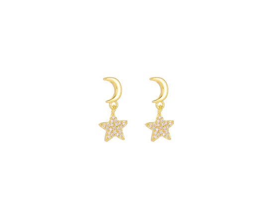 Lunaris Gold Stud Earrings