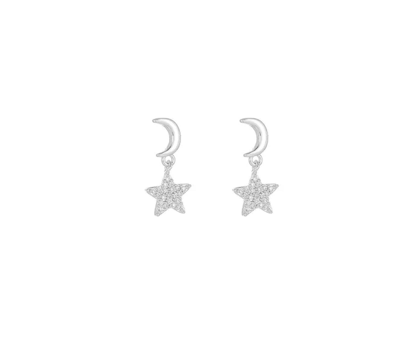 Lunaris Silver Stud Earrings