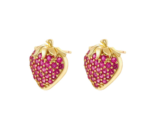 Strawberry stud earrings